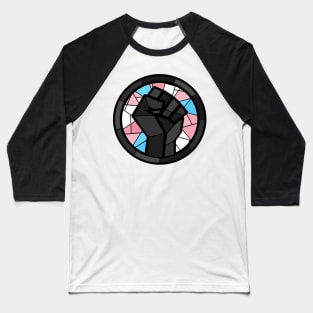 BLM Stained Glass Fist (Trans) Baseball T-Shirt